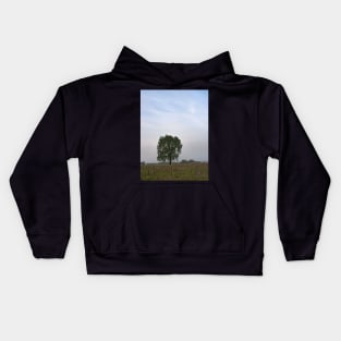 Sheeps and a lonely tree Kids Hoodie